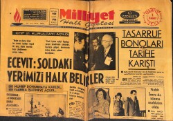Milliyet Halk Gazetesi 1 Temmuz 1972 - Melen : Sanayileşme Yeniden Plânlanıyor - CHP 21. Kurultayı Açıldı GZ160827 - Gökçekoleksiyon