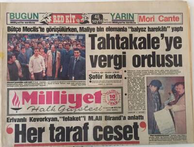 Milliyet Halk Gazetesi 10 Aralık 1988 - Mecliste Liderler Savaşı GZ25093 - 1