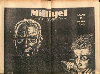 Milliyet Halk Gazetesi 10 Kasım 1963 - Bütün Dünya Atatürkü Anıyor GZ118545 - 1