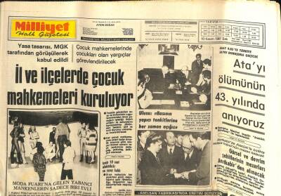 Milliyet Halk Gazetesi 10 Kasım 1981 - Aselan Fabrikasında Üretim Sürüyor - İl Ve İlçelerde Çocuk Mahkemeleri Kuruluyor GZ98869 - 1
