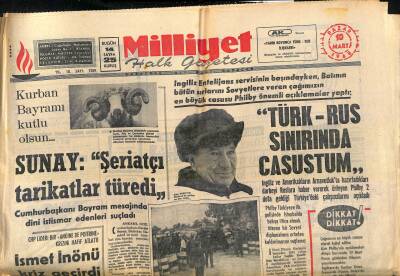 Milliyet Halk Gazetesi 10 Mart 1968 - İsmet İnönü Kriz Geçirdi GZ118736 - 1