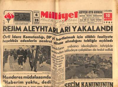 Milliyet Halk Gazetesi 10 Mayıs 1961 - NATOdan İktisadi Yardım Talep Ettik GZ77607 - 1