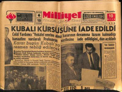 Milliyet Halk Gazetesi 10 Nisan 1958 - Balıkesir Ovası Su Altında GZ74561 - 1