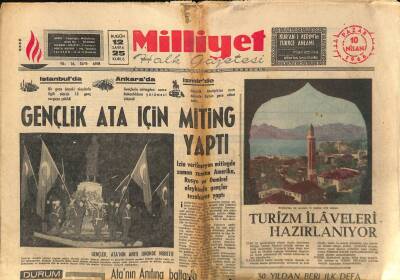 Milliyet Halk Gazetesi 10 Nisan 1966 - Amerikan Uçak Gemisinin Helikopteri Denize Düştü GZ88917 - 1