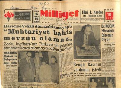 Milliyet Halk Gazetesi 10 Ocak 1958 - Milyarder Petrolcü Rafineri Kuracak GZ74466 - 1