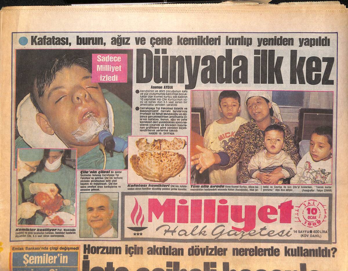 Milliyet Halk Gazetesi 10 Ocak 1989 - Kastelli'ye Haciz Yağdı - Şemiler'in Yerine Civan GZ133081 - 1