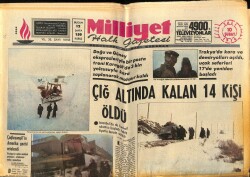 Milliyet Halk Gazetesi 10 Şubat 1976 - Trakyada Kara Ve Demiryolları Açıldı , Uçak Seferleri 17de Yeniden Başladı GZ70535 - 1