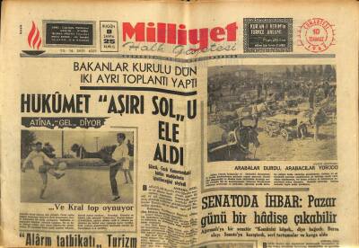 Milliyet Halk Gazetesi 10 Temmuz 1965 - Bakanlar Kurulu Dün İki Ayrı Toplantı Yaptı GZ79130 - 1