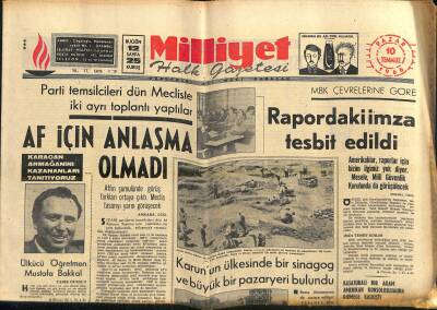 Milliyet Halk Gazetesi 10 Temmuz 1966 - Karunun Ülkesinde Bir Sinagog Ve Büyük Bir Pazaryeri Bulundu GZ118229 - 1
