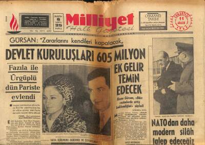 Milliyet Halk Gazetesi 11 Aralık 1965 - Devlet Kuruluşları 605 Milyon Ek Gelir Temin Edecek GZ79098 - 1