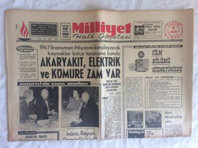 Milliyet Halk Gazetesi 11 Aralık 1966 - Ulay Senatörlükten İstifa Etti GZ73680 - 1