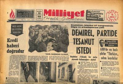 Milliyet Halk Gazetesi 11 Ekim 1970 - Başbakan , İstanbul AP Kongresinde Bilgiç Ve Arkadaşlarına Çattı GZ87084 - 1