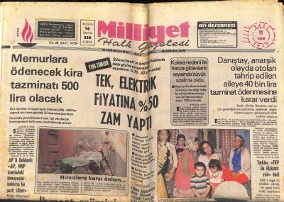 Milliyet Halk Gazetesi 11 Ekim 1977-Anadolu Yakasında Oturanların Suları Kaynatarak İçmesi İstendi-Kolera Nedeniyle Hacca Gidenlerin Sayısında Azalma GZ118447 - 1