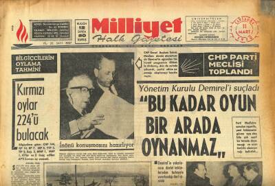 Milliyet Halk Gazetesi 11 Mart 1970 - Kıbrısta Özel Mahkeme Kuruldu GZ86662 - 1