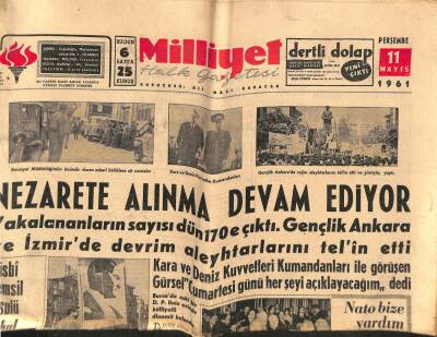 Milliyet Halk Gazetesi 11 Mayıs 1961 - Şamda Ataşe Ve Kuruyemiz Tevkif Edildi GZ77608 - 1