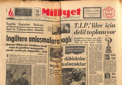 Milliyet Halk Gazetesi 11 Nisan 1965 - Gürsel , Zeki Şahini Affetti GZ81161 - 1