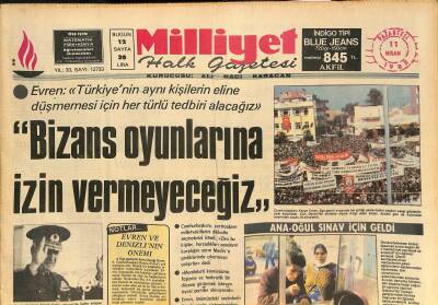 Milliyet Halk Gazetesi 11 Nisan 1983 - FKÖ Temsilcisi Portekizde Öldürüldü - Trakyada Üretici Hala Yağmur Bekliyor GZ126239 - 1