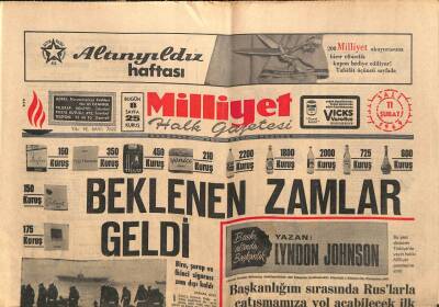 Milliyet Halk Gazetesi 11 Şubat 1969 - Türk-Amerikan Bankasının Camları Kırıldı . Ankarada Amerikan Bayrağını Gençler Yaktı GZ92966 - 1