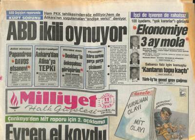 Milliyet Halk Gazetesi 11 Şubat 1988 - Sabancı Faiz İçin Konuştu Kantarın Topu Kaçtı GZ105237 - 1