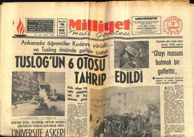 Milliyet Halk Gazetesi 12 Haziran 1969 - Dünya Gazete Sahipleri Kongresi Dün Toplandı - Tuslogun 6 Otosu Tahrip Edildi GZ117716 - 1