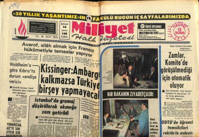 Milliyet Halk Gazetesi 12 Haziran 1975 - Erol Taş , Ben Ateş Etmedim dedi - İstanbulda Gramaj Düşürülerek Ekmeğe Zam Getirildi GZ118581 - 1
