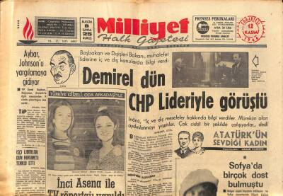 Milliyet Halk Gazetesi 12 Kasım 1966 - Albay Başolun Çantası Bugün Getiriliyor GZ88474 - 1