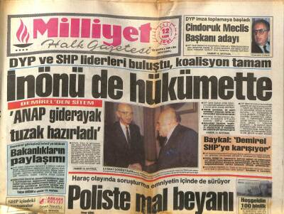 Milliyet Halk Gazetesi 12 Kasım 1991 - Ata Ölünce , Yaveri Bozok İntihar Etti GZ76841 - 1
