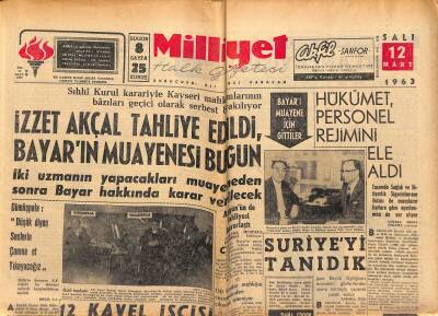 Milliyet Halk Gazetesi 12 Mart 1963 - Galatasaray Milanda - De Gaullee Suikast Yapan Subay İdam Edildi GZ118188 - 1