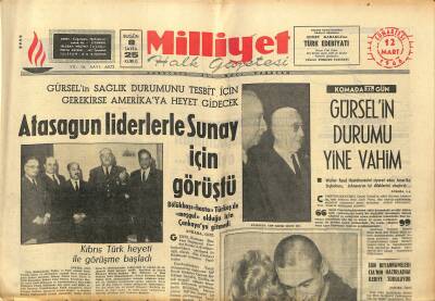 Milliyet Halk Gazetesi 12 Mart 1966 - Fazıl Hüsnü Dağlarcanın , Şiir Yüzünden Başı Derde Girdi... GZ117647 - 1