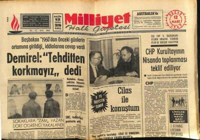 Milliyet Halk Gazetesi 12 Mart 1967 - Usta Kalem Yusuf Ziya Ortaçı Kaybettik GZ88484 - 1