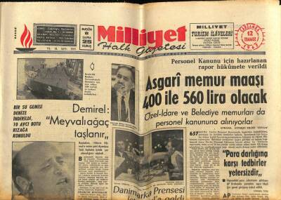 Milliyet Halk Gazetesi 12 Temmuz 1967 - Danimarka Prensesi İstanbula Geldi GZ74433 - 1