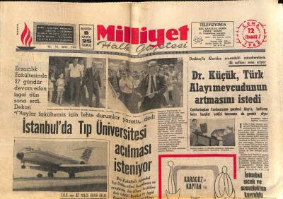 Milliyet Halk Gazetesi 12 Temmuz 1968 - İstanbulda Tıp Üniversitesi Açılması İsteniyor GZ79593 - 1