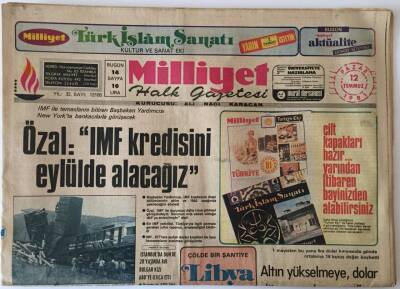 Milliyet Halk Gazetesi 12 Temmuz 1981 - Özal IMF Kredisini Eylülde Alacağız GZ16188 - 1