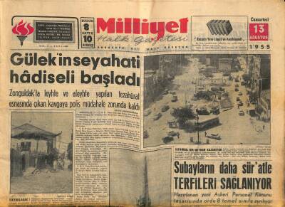 Milliyet Halk Gazetesi 13 Ağustos 1955 - Türk-Irak Ticari Müzakereleri Başlıyor GZ118117 - 1