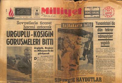 Milliyet Halk Gazetesi 13 Ağustos 1965 - Zeki Müren Hülya Koçyiğitle Evleneceğim Diyor GZ117710 - 1