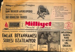 Milliyet Halk Gazetesi 13 Ekim 1972 - Emlak Beyannamesi Süresi Uzatılmıyor GZ157786 - Gökçekoleksiyon