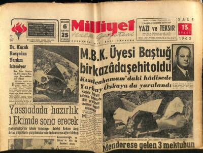 Milliyet Halk Gazetesi 13 Eylül 1960 - Gümrüklerde 326 Bin Liralık Kağıt Satıldı GZ81132 - 1