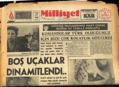 Milliyet Halk Gazetesi 13 Eylül 1970 - Derby Fabrikasında İşçiler Kavga Etti GZ85989 - 1