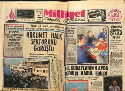 Milliyet Halk Gazetesi 13 Haziran 1974 - Kissinger İstifa Tehdidine Rağmen Hesap Verecek - Üstündağ Gensorusu İçin Karar Bugün GZ117784 - 1