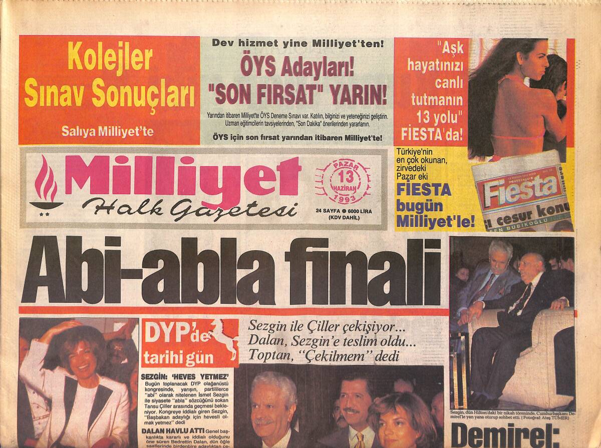 Milliyet Halk Gazetesi 13 Haziran 1993 - Kosa Martini Sever - İnan'ın Yeğeni Kaçırıldı GZ161150 - 1