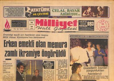 Milliyet Halk Gazetesi 13 Kasım 1981 - Yolcular Fareden Yöneticiler de Yolculardan Şikayetçi - Erken Emekli Olan Memura Zamlı İkramiye Öngörüldü GZ127947 - 1