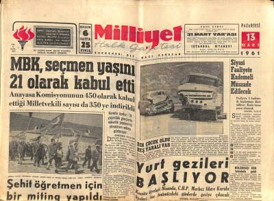 Milliyet Halk Gazetesi 13 Mart 1961 - Elizabeth Taylor Bir Ameliyat Daha Olacak GZ76224 - 1