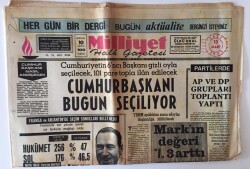Milliyet Halk Gazetesi 13 Mart 1973 - Cumhuriyetin 6ıncı Başkanı Gizli Oyla Seçilecek ,101 Pare Topla İlan Edilecek GZ11402 - 1