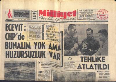 Milliyet Halk Gazetesi 13 Nisan 1970 - Gediz İki Kampa Ayrıldı - ...Ve Hastaş Kongre Yaptı GZ118299 - 1