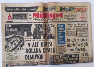 Milliyet Halk Gazetesi 13 Şubat 1973 - Avrupa Konseyinden Bir Heyet Ankaraya Geldi GZ11441 - 1