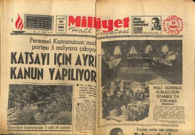 Milliyet Halk Gazetesi 13 Temmuz 1970 - Salim Başol Anılarını Yazacak - Katsayı İçin Ayrı Kanun Yapılıyor GZ118511 - 1