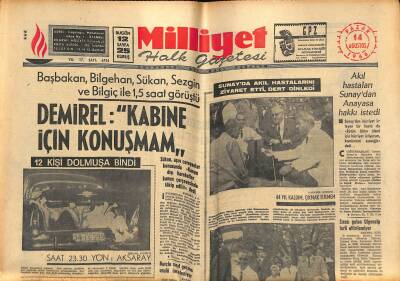 Milliyet Halk Gazetesi 14 Ağustos 1966 - İlk Türk Feribotu Dün İstanbula Geldi - Demirel Kabine İçin Konuşmam GZ121506 - 1