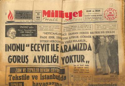Milliyet Halk Gazetesi 14 Ağustos 1970 - Kolera Nedeniyle Rus Turist Gemisi Limana Sokulmadı GZ118510 - 1