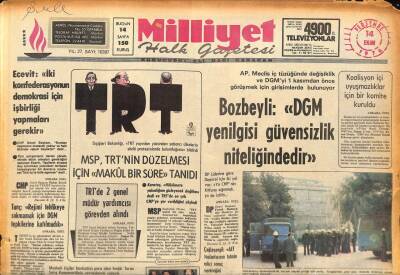 Milliyet Halk Gazetesi 14 Ekim 1976 - TRTde Genel Müdür Yardımcısı Görevden Alındı GZ93590 - 1