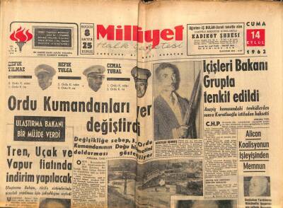 Milliyet Halk Gazetesi 14 Eylül 1962 - Kennedye 150 Bin Kişiyi Askere Alma Yetkisi Verildi GZ88851 - 1